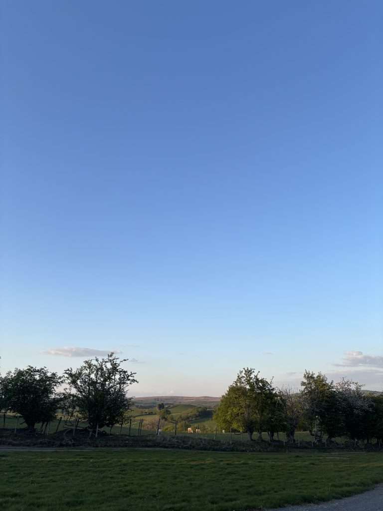 views from the glamping pod in north wales
