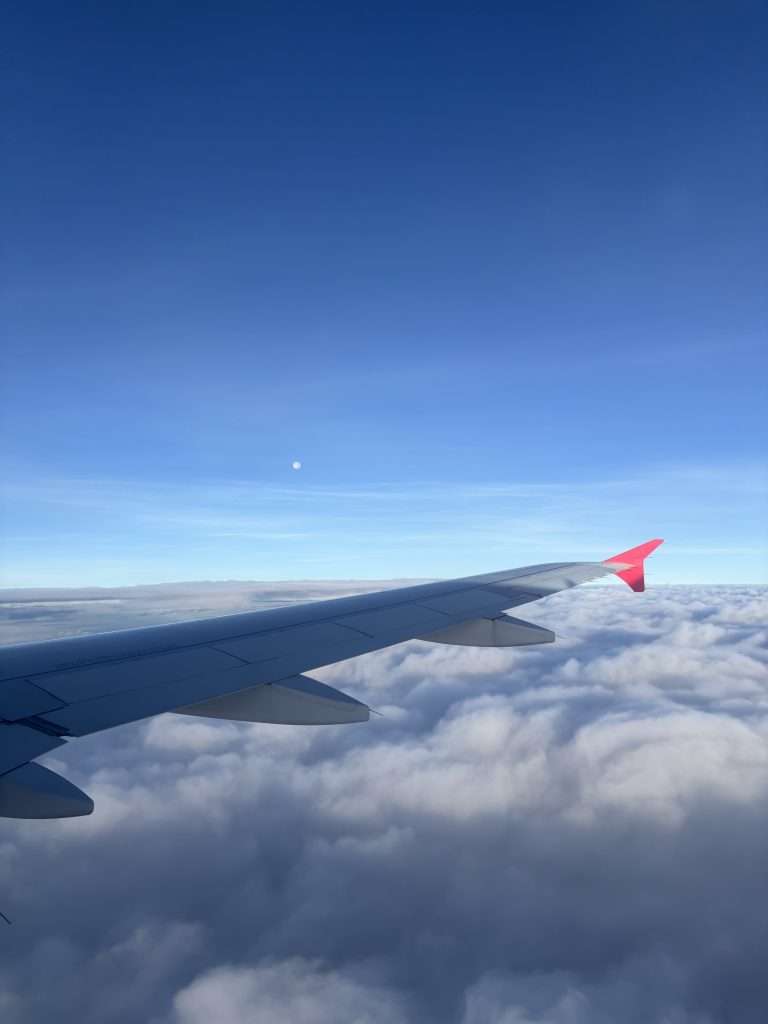 image shows window seat from an areoplane - hopefully inspiring annual leave