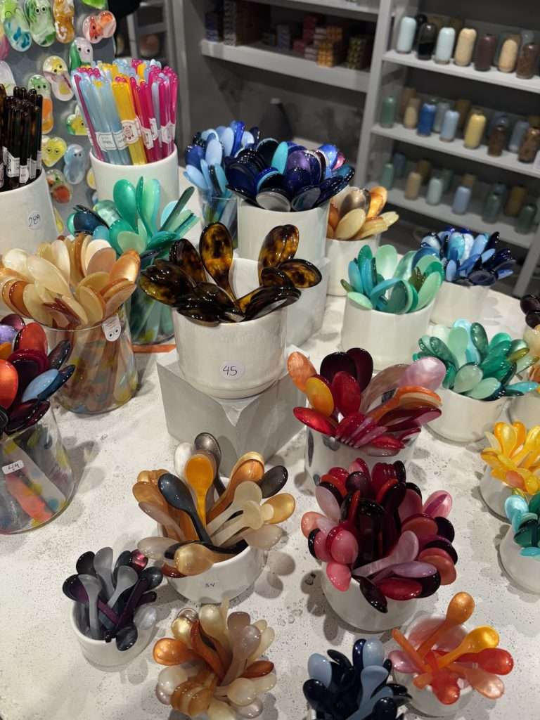 Studio Arhoj colourful spoons whilst shopping in copenhagen