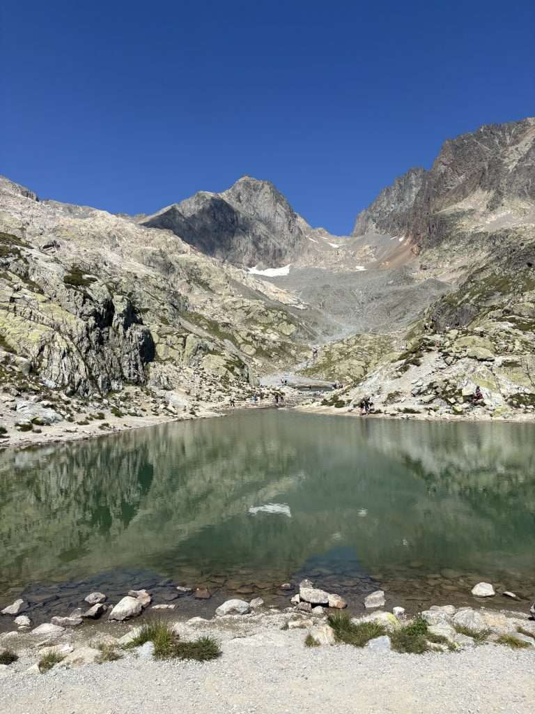 Postcard views at Lac Blanc, one of the most famous hikes in Chamonix