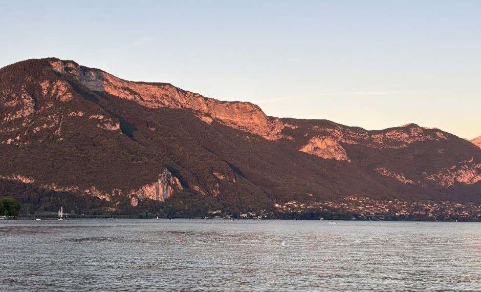 View over Lake Annecy from the mountains, one of the best hikes near Annecy
