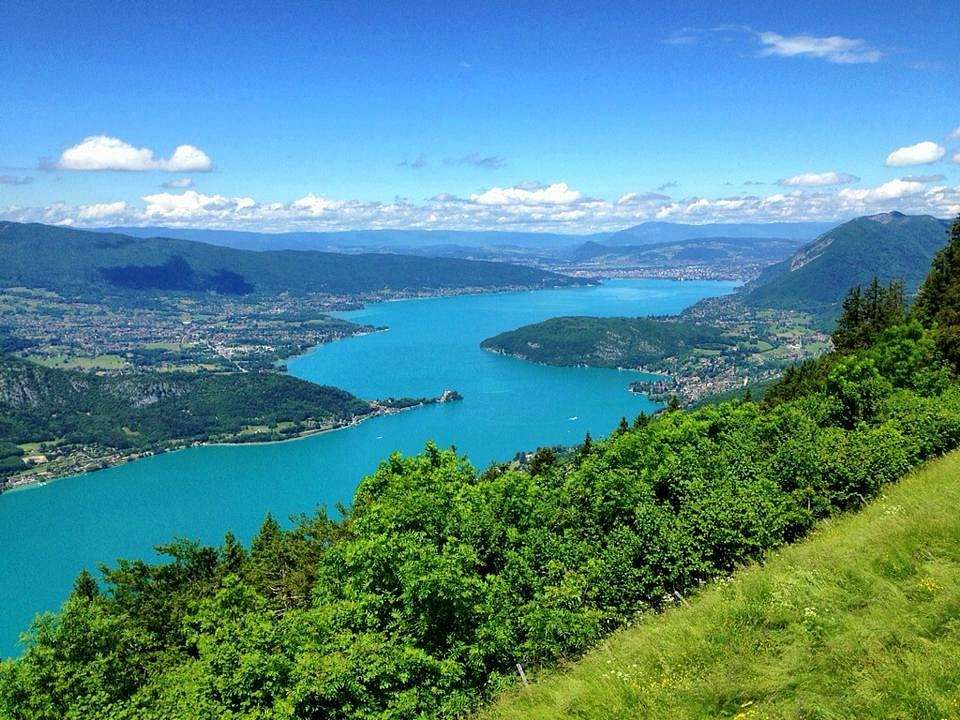 Col de la Forclaz viewpoint overlooking Lake Annecy