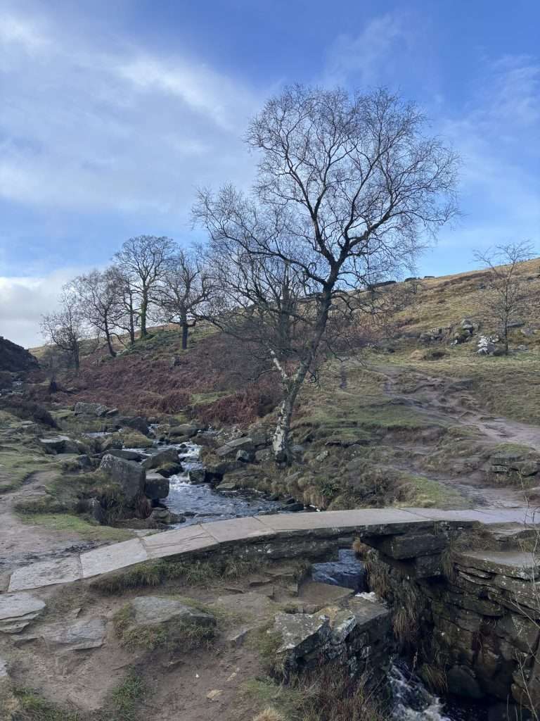 beautiful bronte falls in haworth
